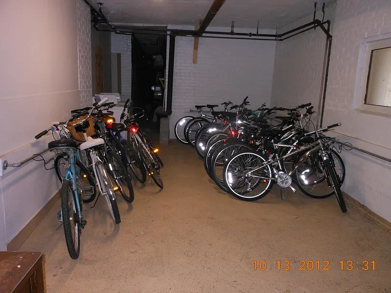 Bike room.