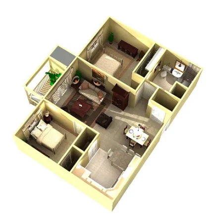 Floor plan 2 BR