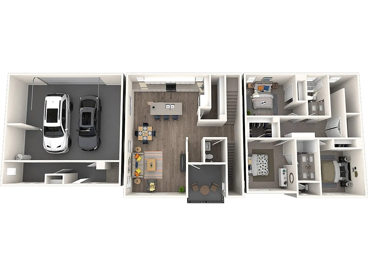 Floor plan 3x2.5 Townhome