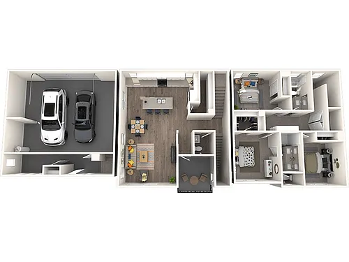 Floor plan 3x2.5 Townhome