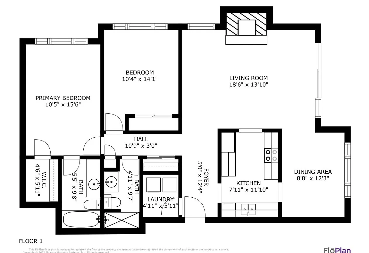 2 bed, 1128 sqft, $1,200 — Photo 2