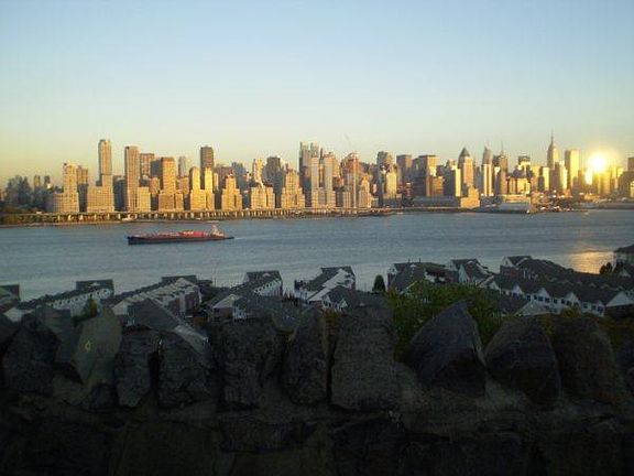 Daytime view of Upper NYC and Hudson River