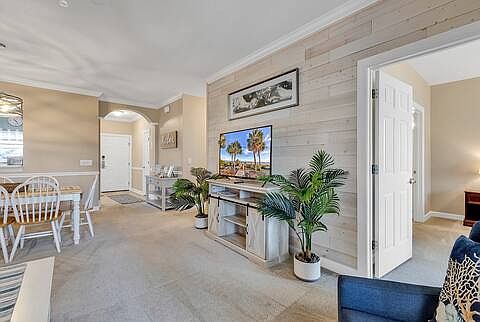 Living area towards entry door