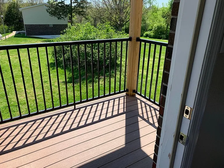 New composite deck off of kitchen.