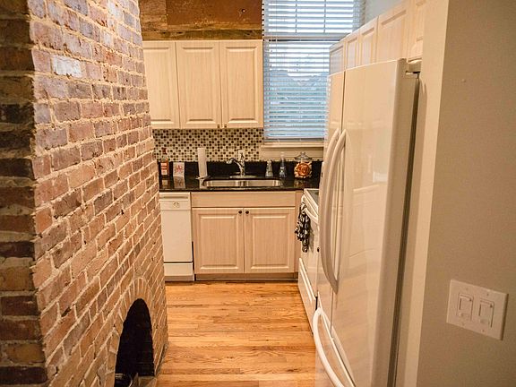 View from entryway into kitchen