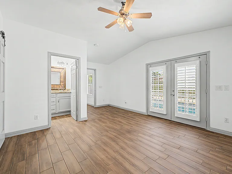 Master Bedroom & french door exit to pool