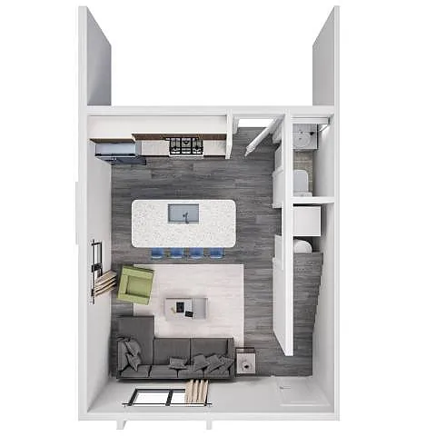 Floor plan Private Bedroom in a 4 Bedroom 4.5 Bath (per bedro