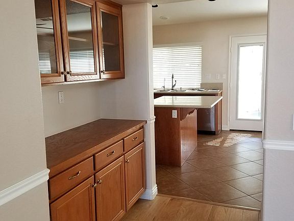 Dining room with build-in china cabinets.