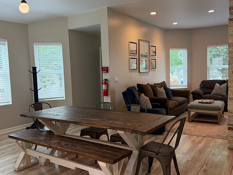 Dining room and living room