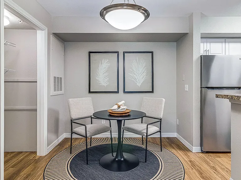 Separate dining areas feature adjacent pantries.