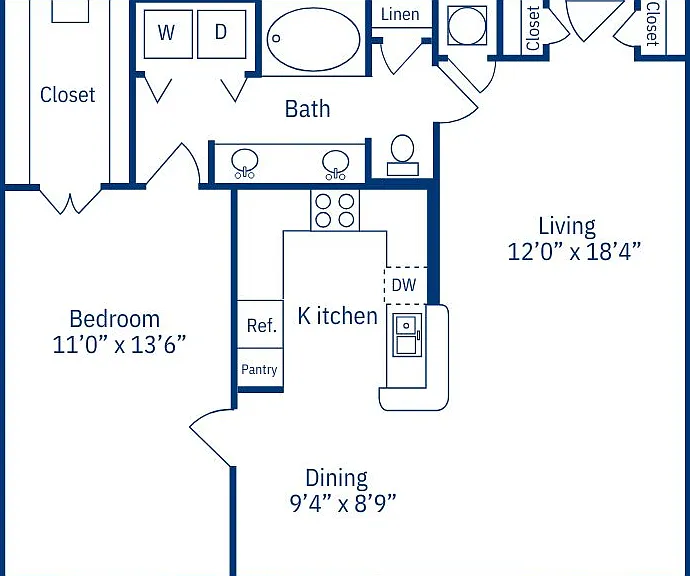 1-1C1 1 Bed 1 Bath 1-1C1 1 Bed 1 Bath