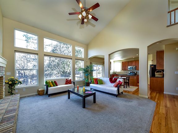 Living room with fireplace