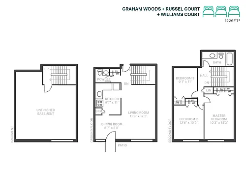 Floor plan 3 Bedroom A