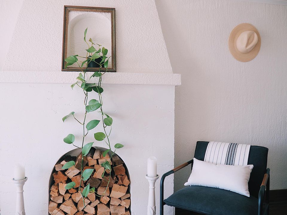 Living room fireplace