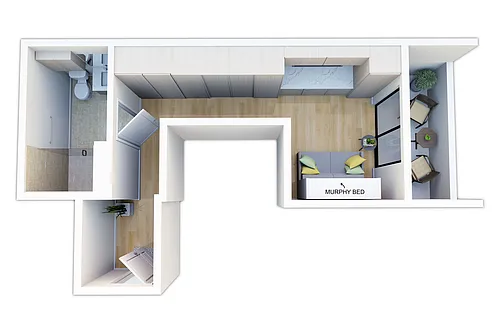 Floor plan Studio CoLiving