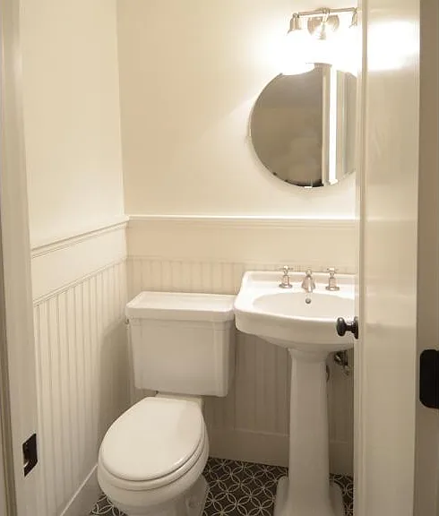 Convenient powder room on first floor