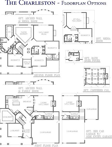Floorplans w 3 Car Garage