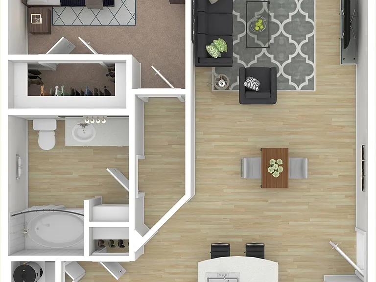 One bedroom apartment in Pflugerville, Texas. One bedroom apartment in Pflugerville, Texas.