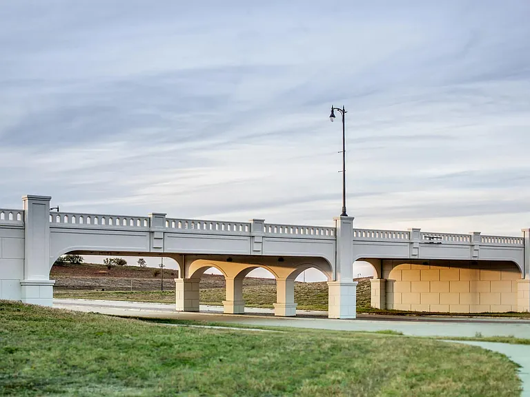 One of the signature bridges within the Walsh Ranch master-planned community in Aledo, TX.