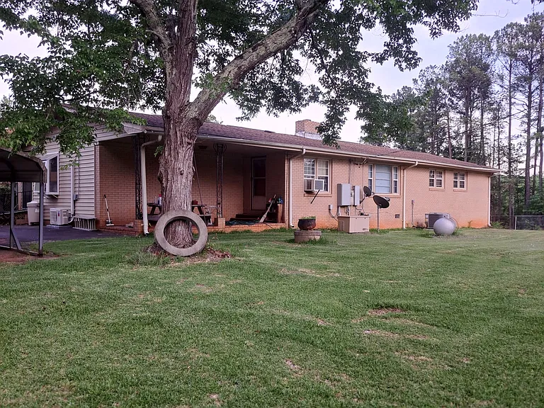 Part of expansive backyard