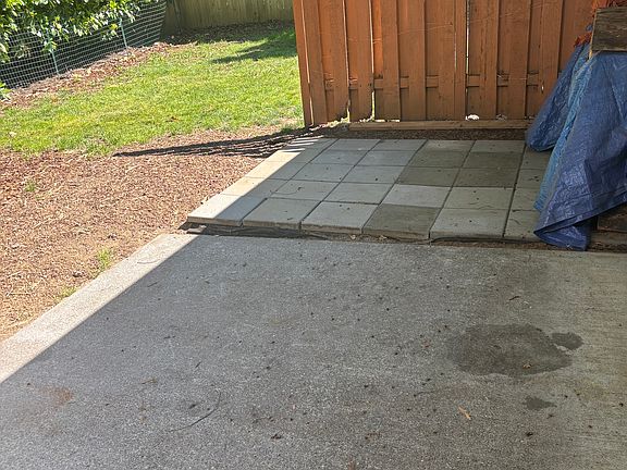 Patio and private back yard