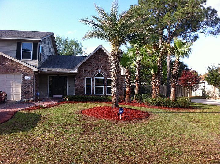 The front of the house.