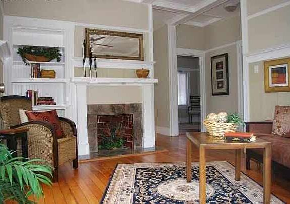 Living room with period built-ins