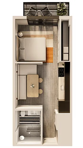 Floor plan Summer Haven 1 Bedroom
