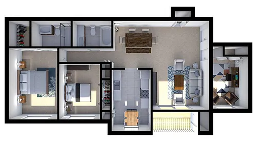 Floor plan Two Bedroom