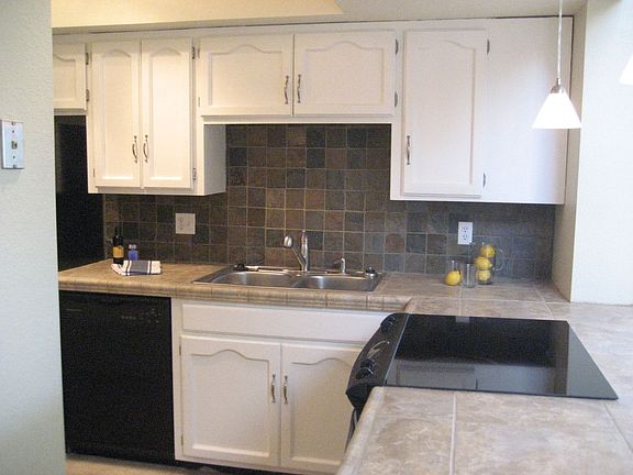 Bright open kitchen with brand new appliances