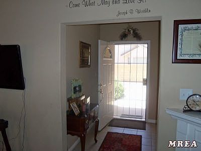 Entrance with security outside door