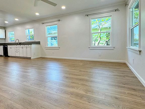 Living room with big, airy windows