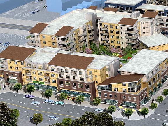 Close up of Building 1, Townhome is in the SE corner of photo