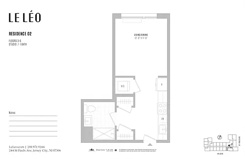 Floor plan Studio A