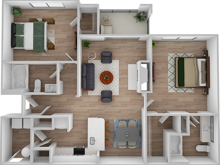 2 Bedroom | 2 Bath | 1124 SF 2 Bedroom | 2 Bath | 1124 SF