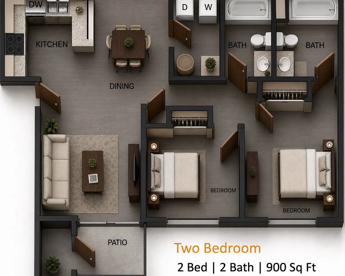 Floor plan 2 Bedroom