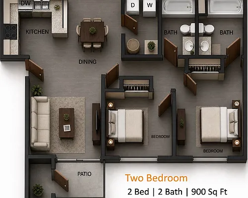 Floor plan 2 Bedroom