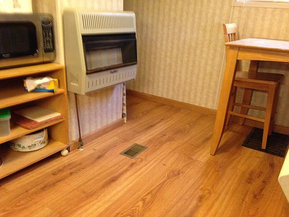 Kitchen floor/heater