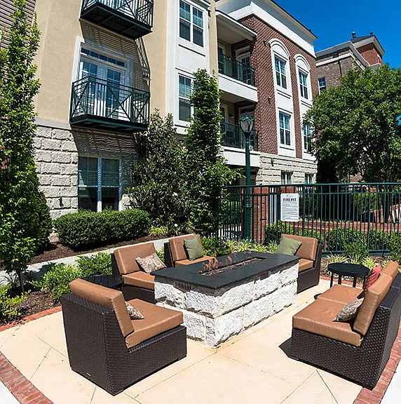 Outdoor Fire Pit at The Village Lofts, Greensboro, NC 27455