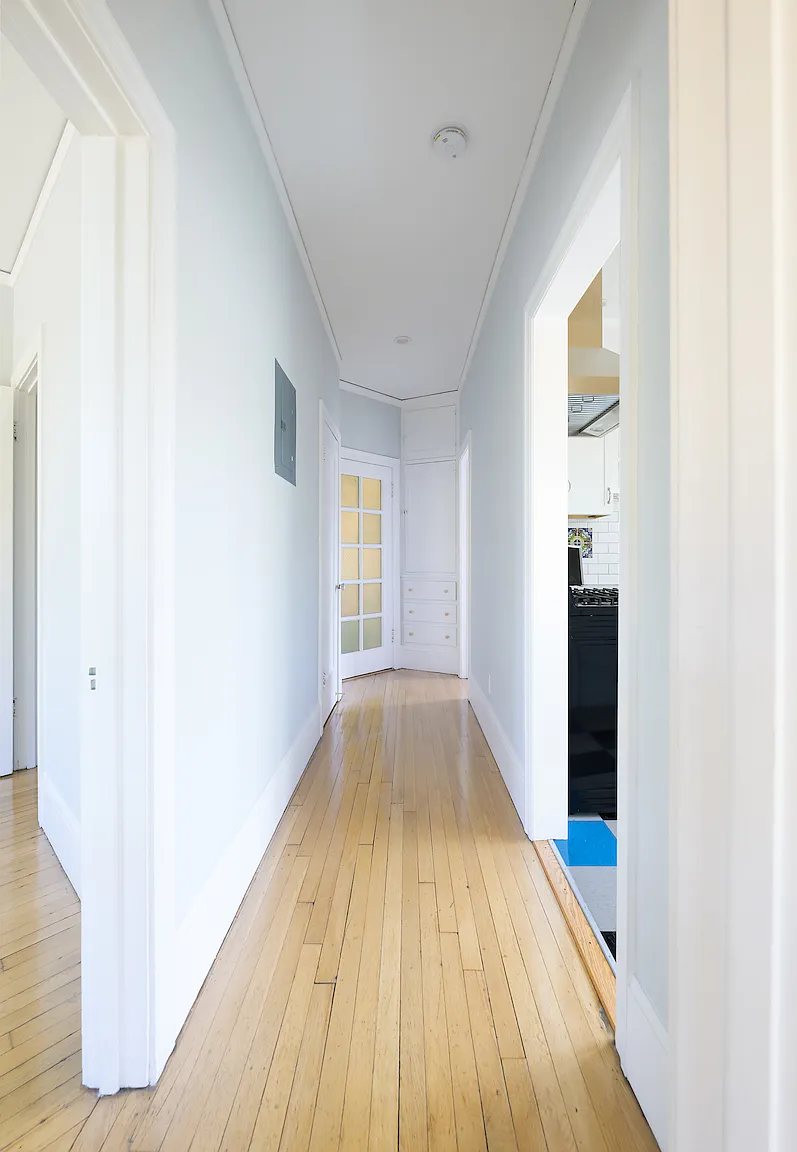 hallway looking towards the apartment entrance
