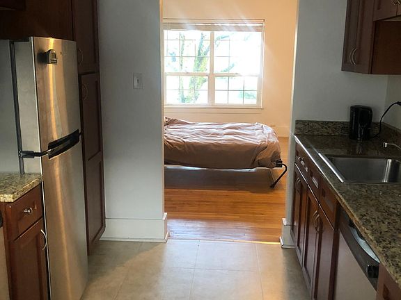 View of Kitchen from the back door of the house