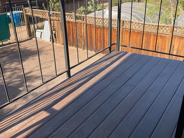 Back patio perfect for evening drinks outside or just to enjoy your morning coffee on