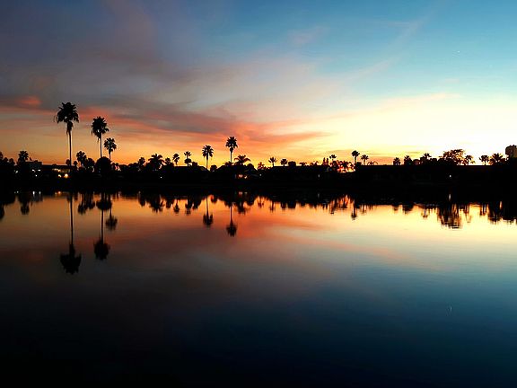 Sunset View from Patio. 