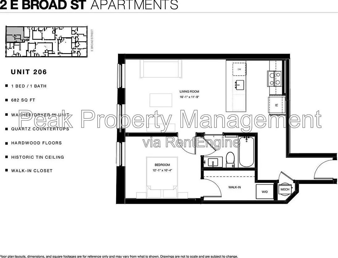 1 bed, 1.0 bath, 682 sqft, $1,350 — Photo 2