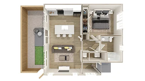 Floor plan One Bedroom