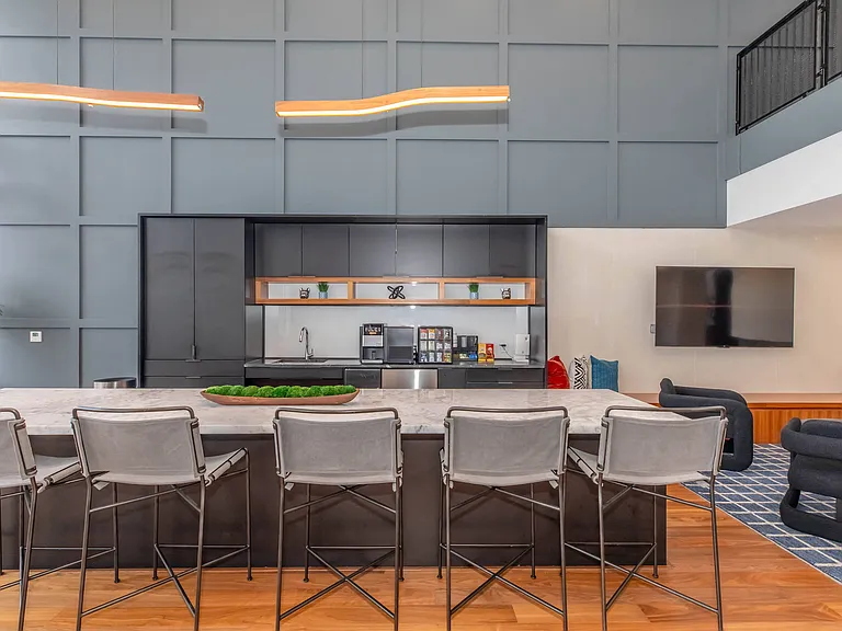 Resident Lounge with Dining Areas, TVs & Fireplaces