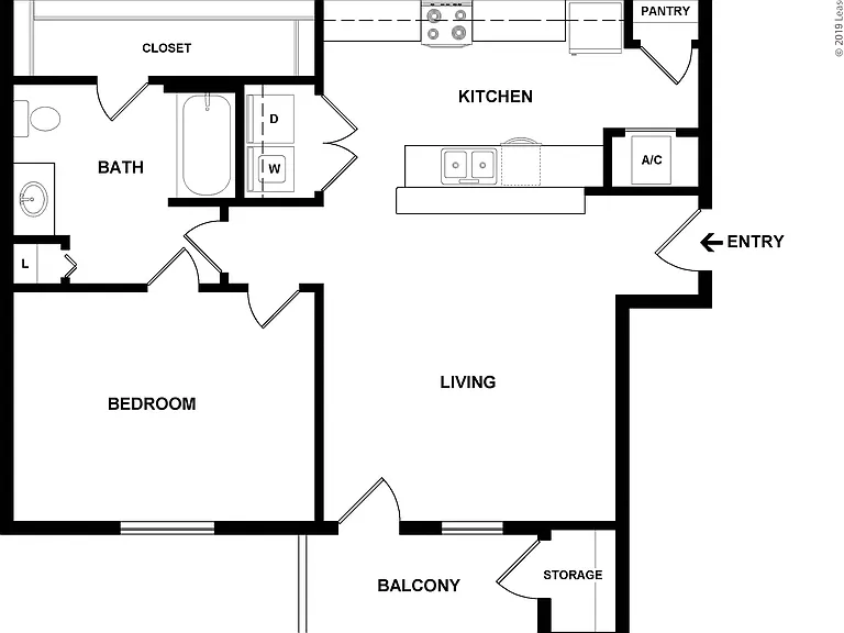 The Cabin: Beds - 1: Baths - 1: SqFt Range - 683 to 683