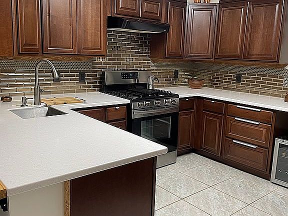 Cognac leather cabinets