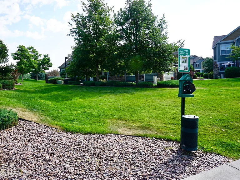 Dog pick up stations in community.
