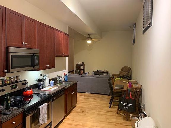 kitchen open to living room